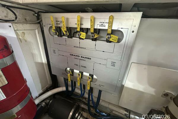 42' Grand Banks fuel manifold