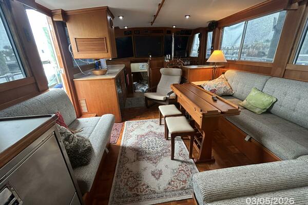 42' Grand Banks salon forward