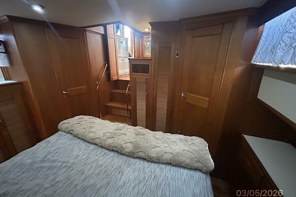 42' Grand Banks master staterooom forward