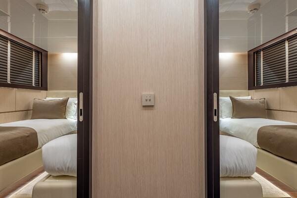 One Of Two Lower Deck Forward Twin Cabins Convertible To Queens