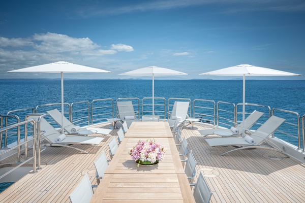 Sun Deck Dining, Also Used For Helicopter Landing