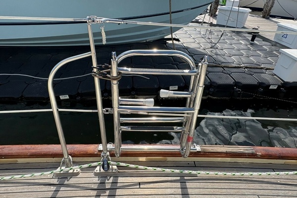 Starboard side boarding ladder