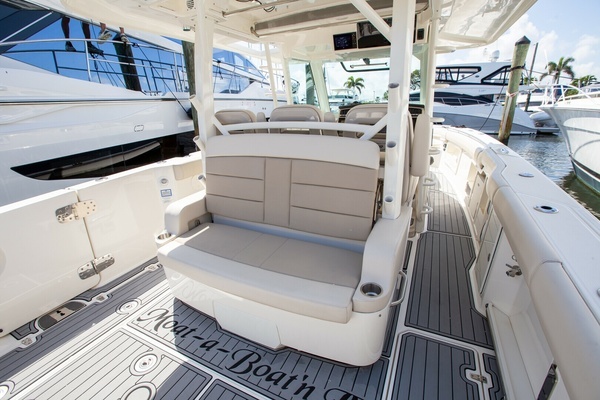 Photo of the 2019 Boston Whaler 380 Outrage "Moat-A-Boatin"