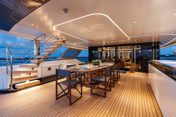Bridge Deck Dining Looking Forward  