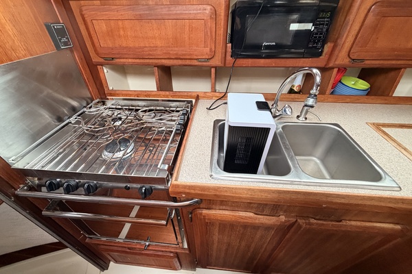 Galley sink and propane stove/oven
