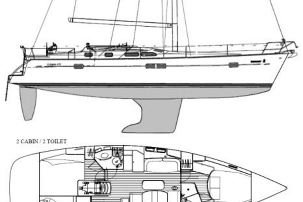 2003 Beneteau 423 layout diagram
