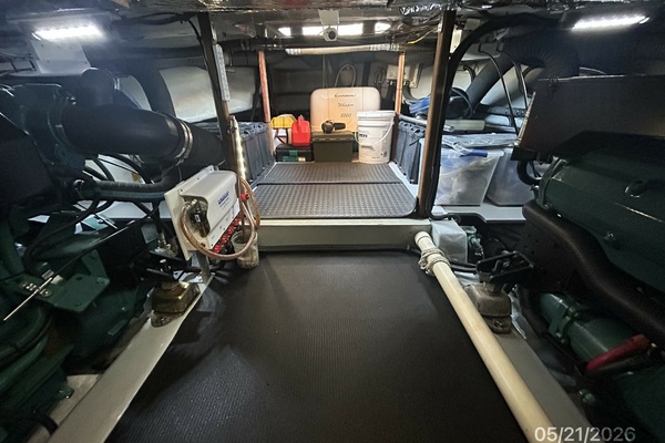 43' Menorquin engine room aft