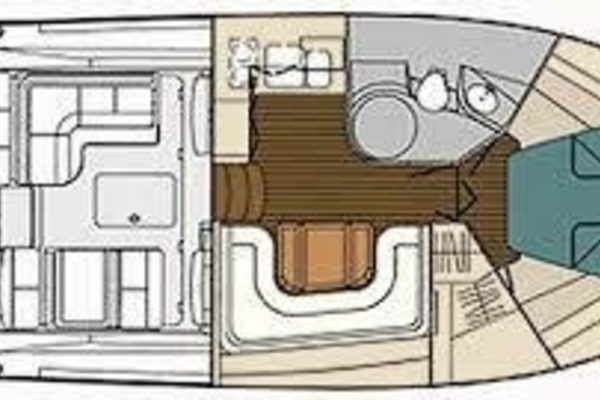 2004 Tiara 3800 Open layout diagram