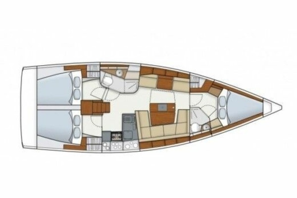 2014 Hanse 415 layout diagram