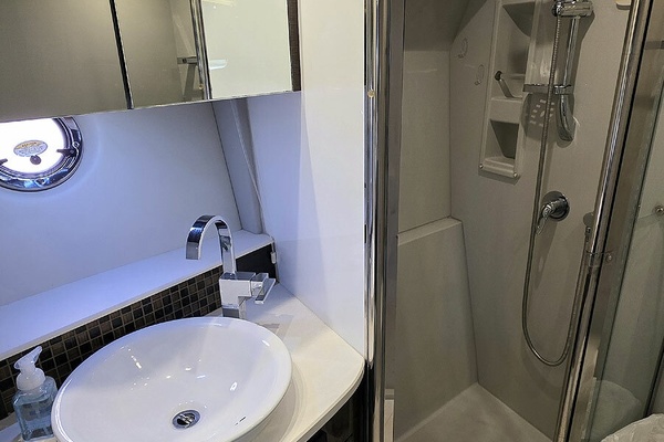 Master Head Vanity and Shower