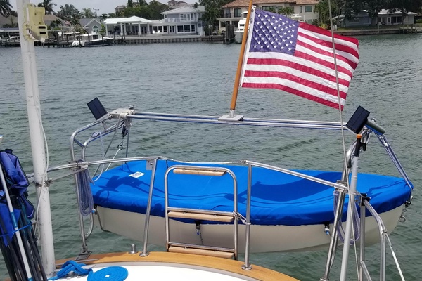 Dinghy on Stern