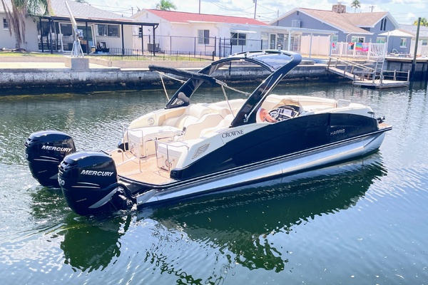 Trailer Included 25ft Harris FloteBote Yacht For Sale