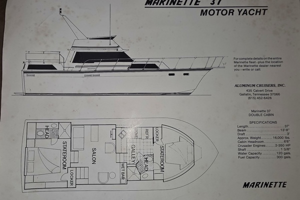 Memories 37ft Marinette Yacht For Sale