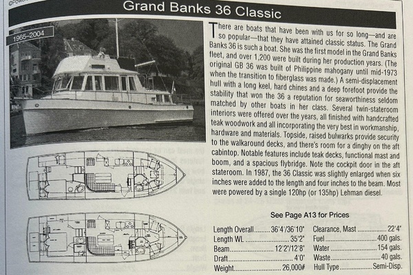 Gump Stump 36ft Grand Banks Yacht For Sale