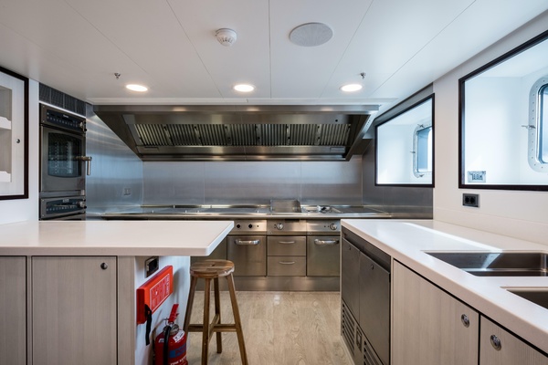 Lower Deck Galley Portside Looking Aft