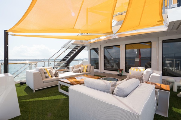 Owner's Deck Aft Looking Forward To Port 