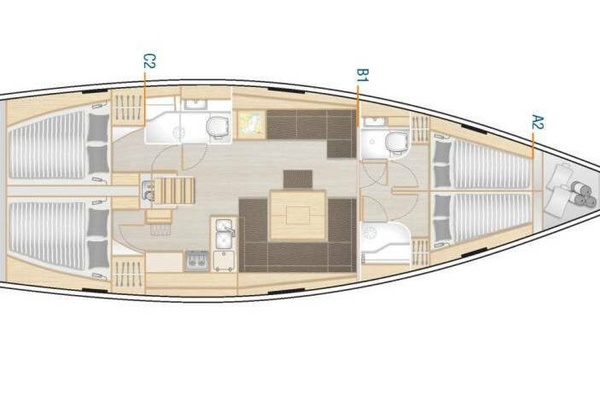 2018 Hanse 455 Diagram