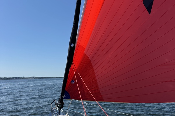 2024 J/45 spinnaker on her tack line 