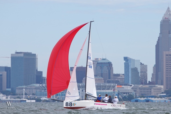 2013 J/70 port beam with kite