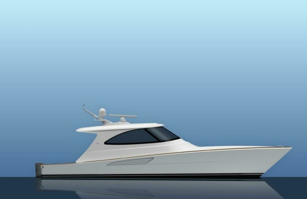 Viking 64 Sport Coupe - Profile Rendering