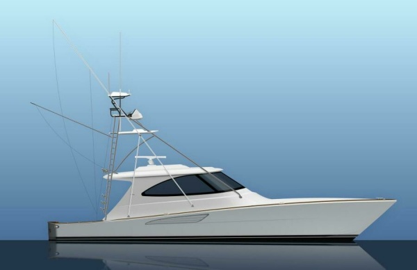 Viking 64 Sport Tower - Profile Rendering