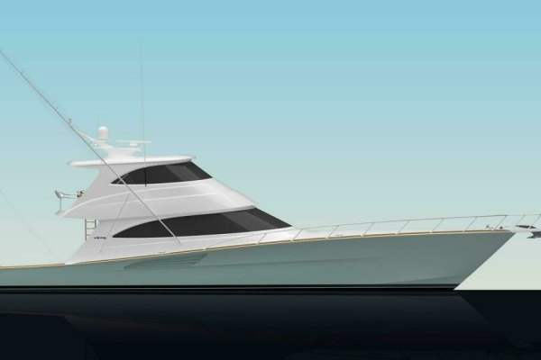 Viking 74 Enclosed Bridge - Profile Rendering