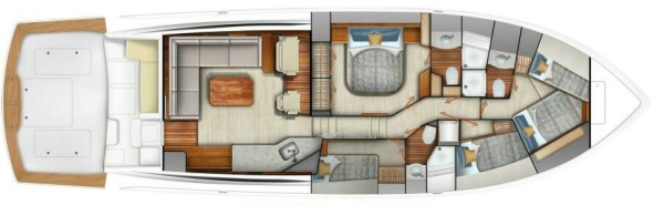 Viking 64 Sport Coupe - Layout