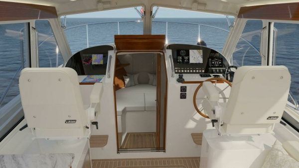 Helm with Cabin Entry