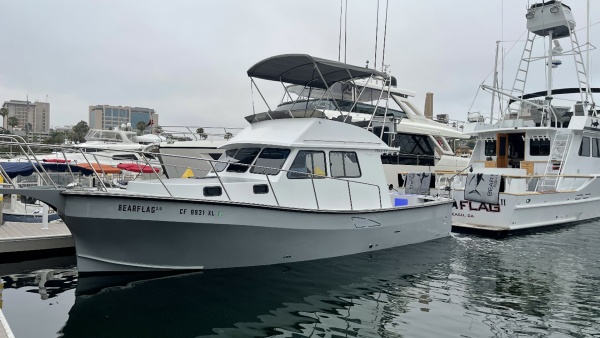 Port Side View of Flybridge Sportfish