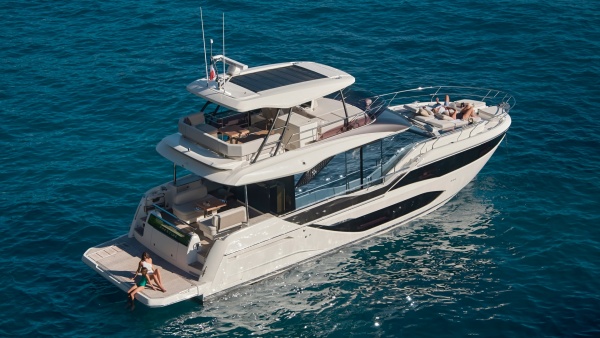 Aerial View of Flybridge and Aft Deck