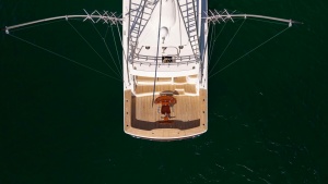 Aerial View of Aft Deck and Outriggers