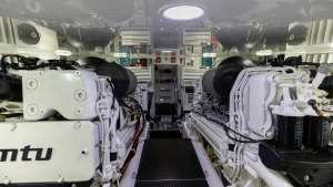 Engine Room with Twin MTU Engines