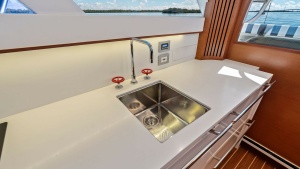 Galley with Stainless Steel Sink