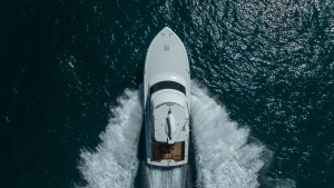 Aerial View of Viking 46 BF Bow