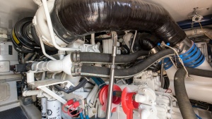 2008 54 Hatteras Convertible American Made Engine Room (2)