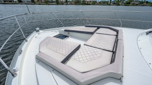 Spacious Bow Sunpad Lounge Area