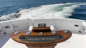 2008 54 Hatteras Convertible American Made Rear Deck