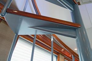 Viking 68 - Stairs to Enclosed Bridge
