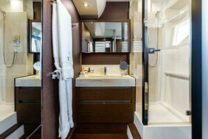 2019 63 Prestige Flybridge - RT Time - Master Stateroom Head