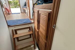 31'Eastern aft cabin lockers portside