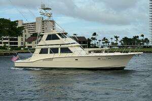 Moonshine 1985 Hatteras Enclosed Bridge Yacht For Sale in West Palm Beach FL