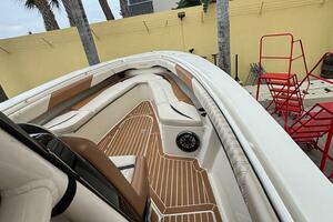 2013 Statement 35 Center Console boat with sleek deck and se