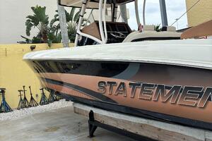 2013 Statement 35 Center Console boat on display, featuring 