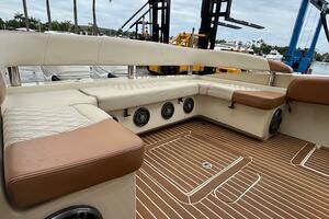 Luxurious 2013 Statement 35 Center Console boat interior wit