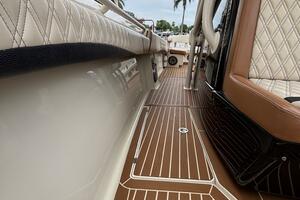 Luxurious interior of 2013 Statement 35 Center Console boat 