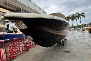 2013 Statement 35 Center Console boat on dry dock with overc