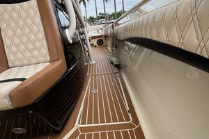 Luxurious 2013 Statement 35 Center Console boat interior wit