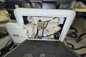 Engine room of 2000 Carver 506 Motor Yacht with Kohler power