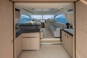 Luxurious interior of 2023 Azimut Fly 53 yacht with modern d