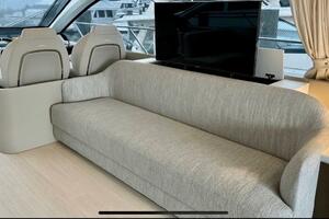 Luxurious interior of 2023 Azimut Fly 53 yacht with modern s